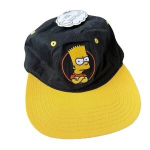 Mad Engine The Simpsons Angry Bart Snapback Baseball cap lid Black Yellow NWT